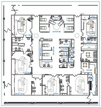 Grundriss der Interventions-Suite