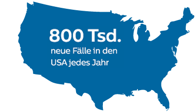 800 Tsd. neue Fälle in den USA jedes Jahr