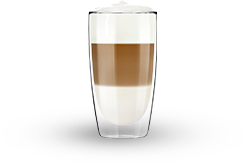 Eine Tasse Latte Macchiato