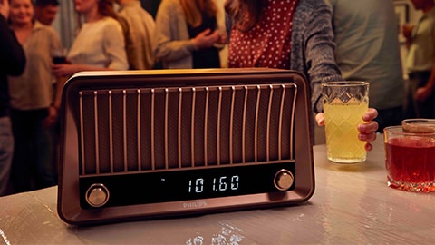 Philips Retro-Design-Vintage-Bluetooth-Lautsprecher mit Radio – TAVS700