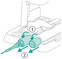 Verwendung einer Reinigungsbürste, schematische Darstellung 1