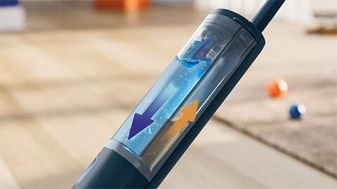 Der Philips OneUp elektrische Wischmopp verfügt über 2 separate Behälter