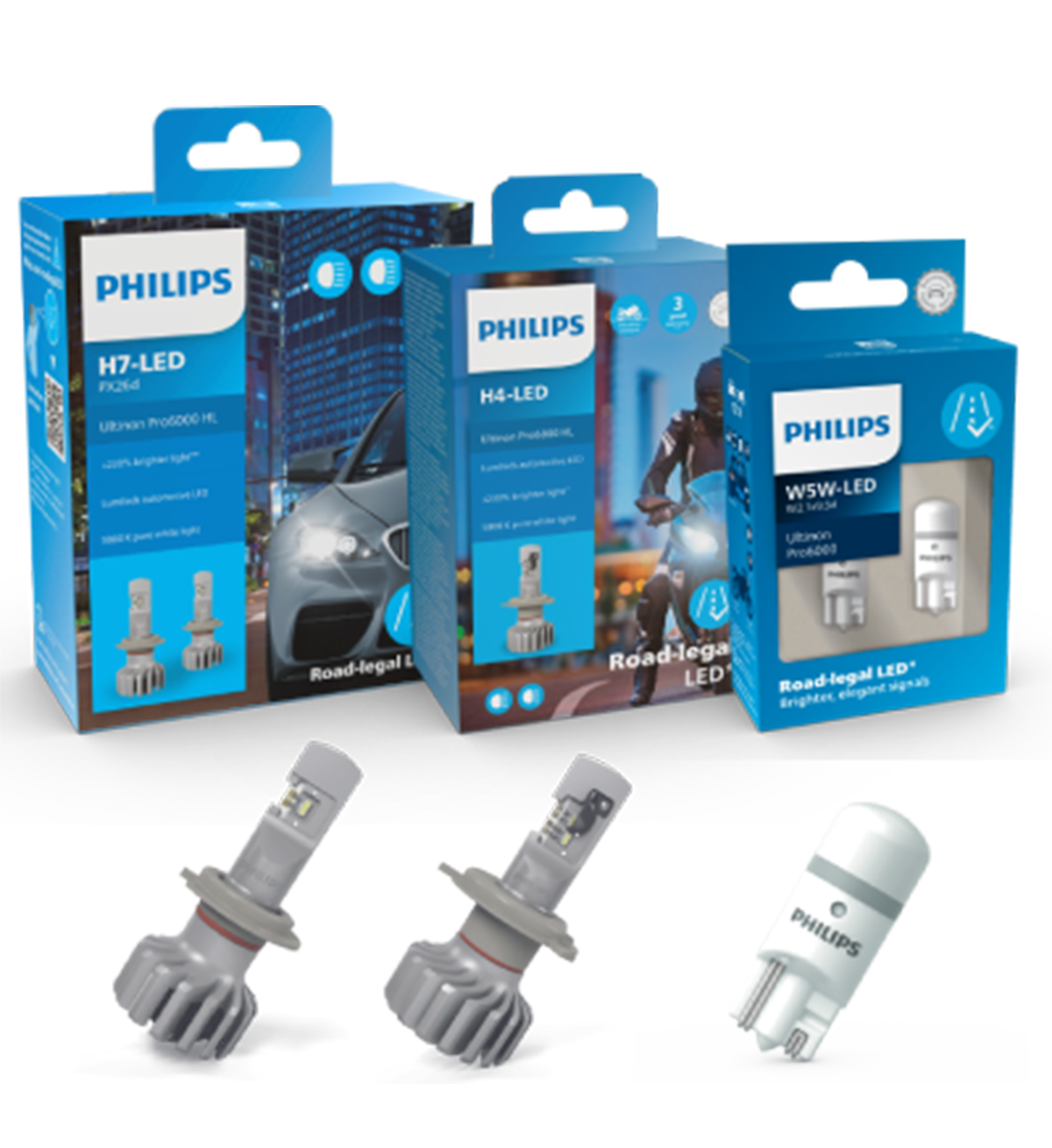 Philips Ultinon Pro6000 H4-led, 18W