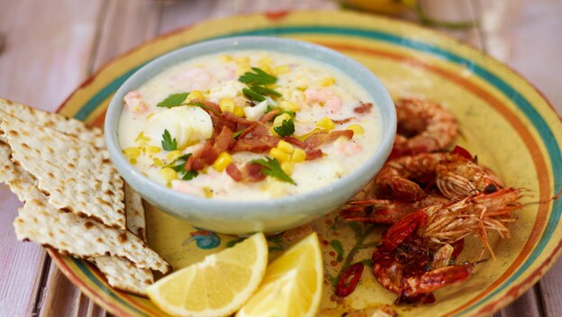 Geräucherte Fischsuppe Mit Scharfen Gegrillten Garnelen | Philips