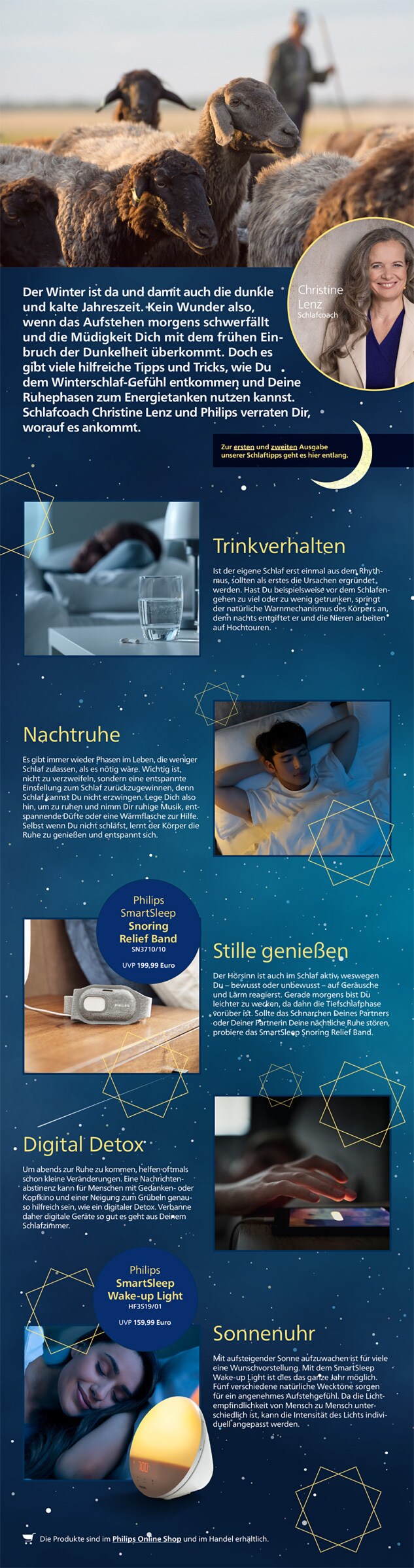 Philips Themensheet Schlaftipps 3