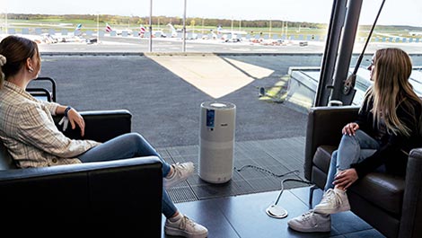 Entspannt durchatmen vor dem Take-off – Philips Luftreiniger sorgen für mehr Infektionsschutz am Flughafen
