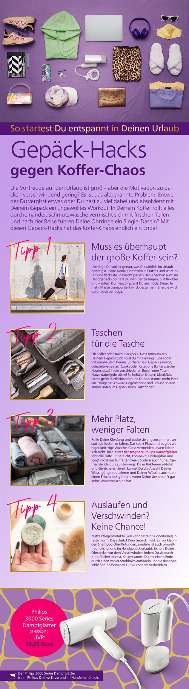 Philips Themensheet Gepäck-Hacks