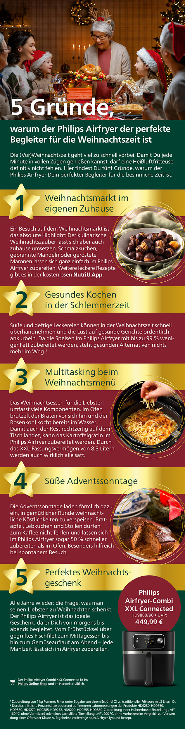 Philips Themensheet Airfryer in der Weihnachtszeit
