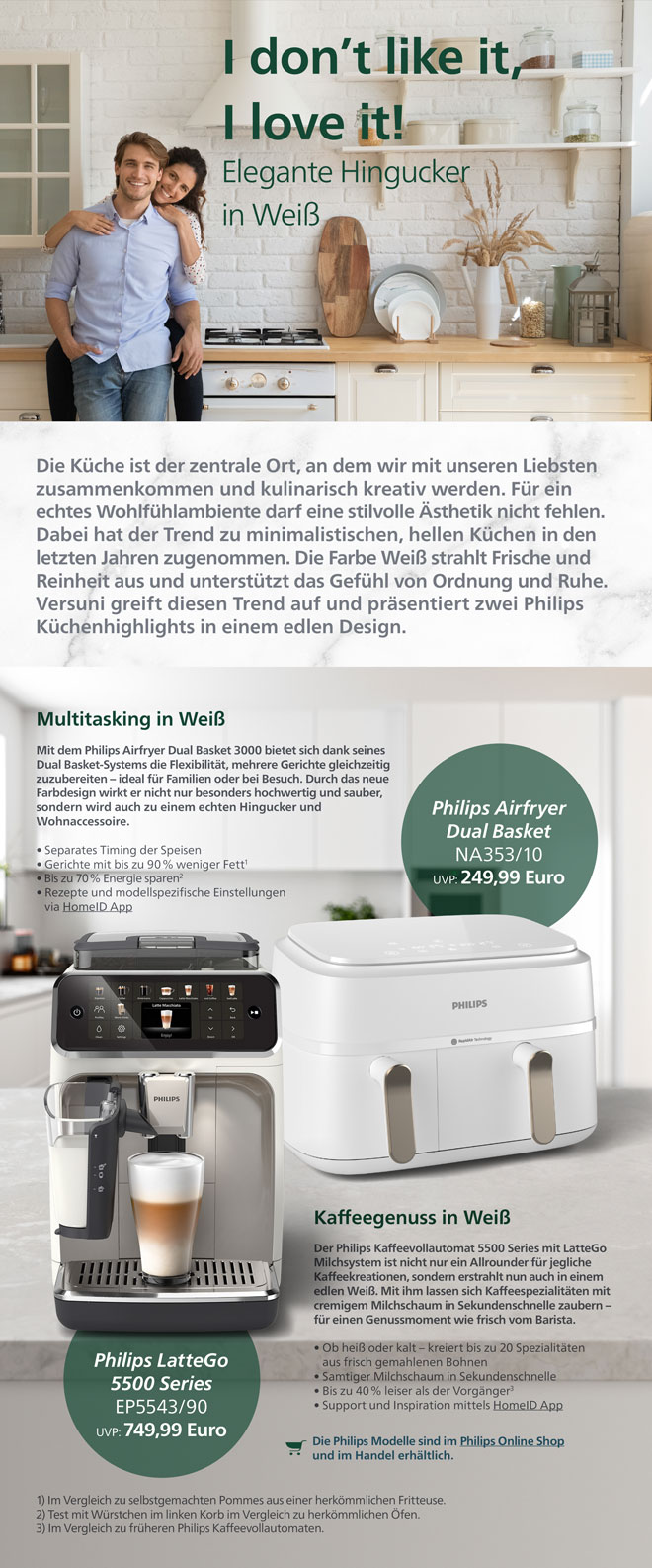 Philips Themensheet Elegante Hingucker in Weiß