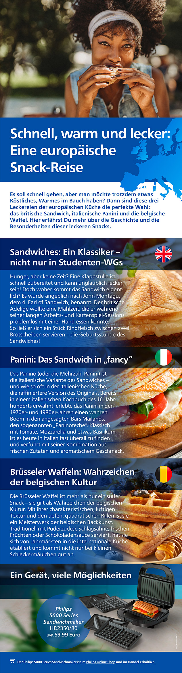 Philips Themensheet Sandwichmaker HD2350/80