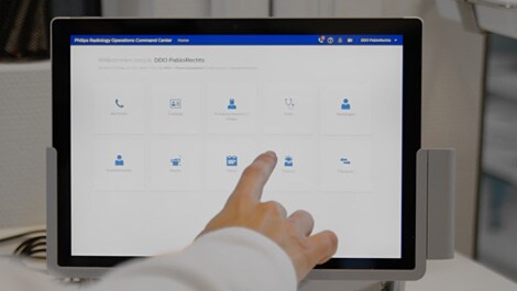 Über ein Tablet kann Support angefragt und die Zustimmung für das Zuschalten zu einer Untersuchung bzw. die Erlaubnis zur Übernahme der Mausfunktion erteilt werden.